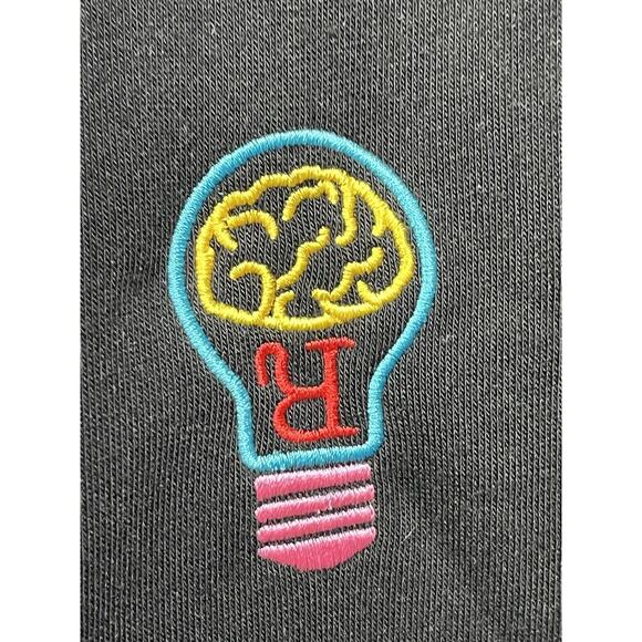 REBEL MINDS Sweatshirt Men's Size XXL Hoodie Full Zip Black Embroidered Pockets - Picture 8 of 8